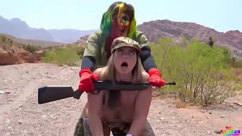 Gibby the clown bangs female soldier brutally during Cold War